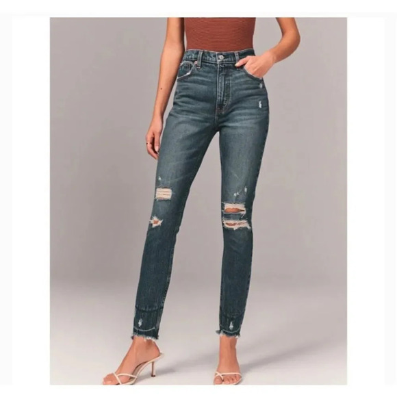 Abercrombie and fitch  curve love the skinny high rise jeans - Picture 1 of 6